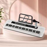 SUPRIMO KEY61 KD Teclados 61 teclas con micrófonos, blanco