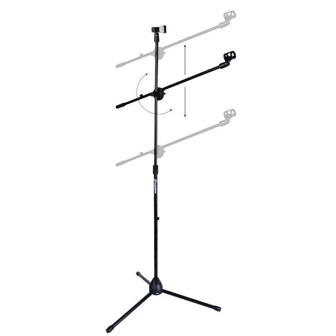 Soporte de micrófono M1 con brazo articulado para 2 micrófonos – Negro