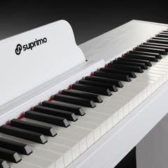 Suprimo SDP88 WH piano digital de 88 teclas con teclas contrapesadas, blanco