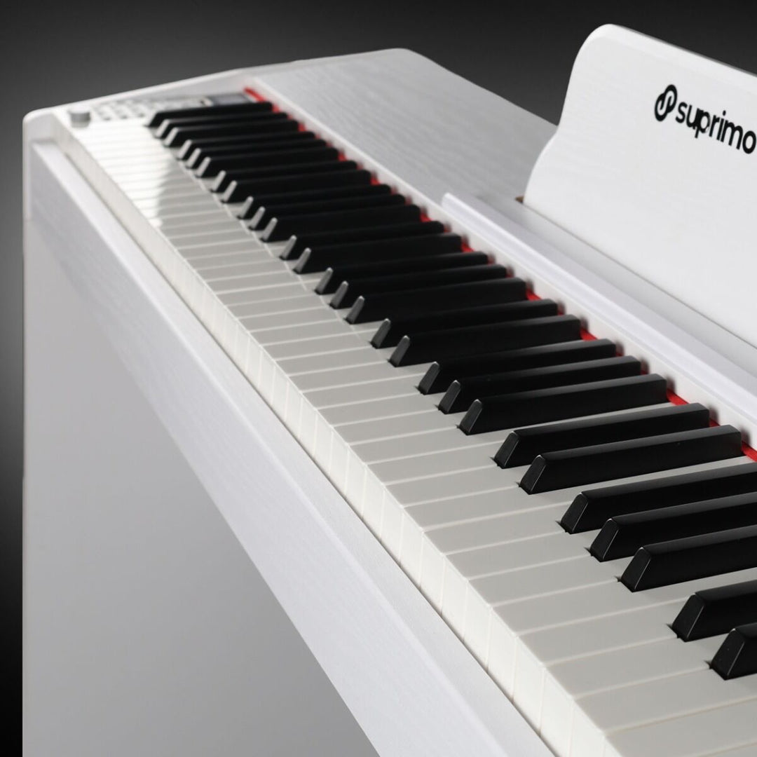 Suprimo SDP88 WH piano digital de 88 teclas con teclas contrapesadas, blanco