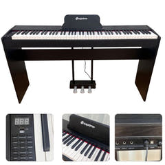 Suprimo SDP88 BK Piano digital 88 con teclas contrapesadas, Negro