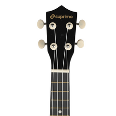 Set de ukelele con estuche, afinador y accesorios, negro