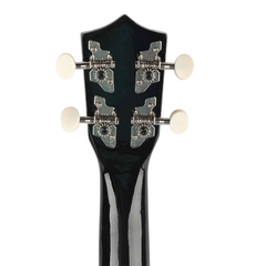 Set de ukelele con estuche, afinador y accesorios, negro