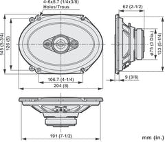 Pioneer TS-A6881F Altavoz de coche (350W, 6"x8")