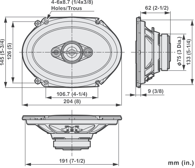 Pioneer TS-A6881F Altavoz de coche (350W, 6"x8")