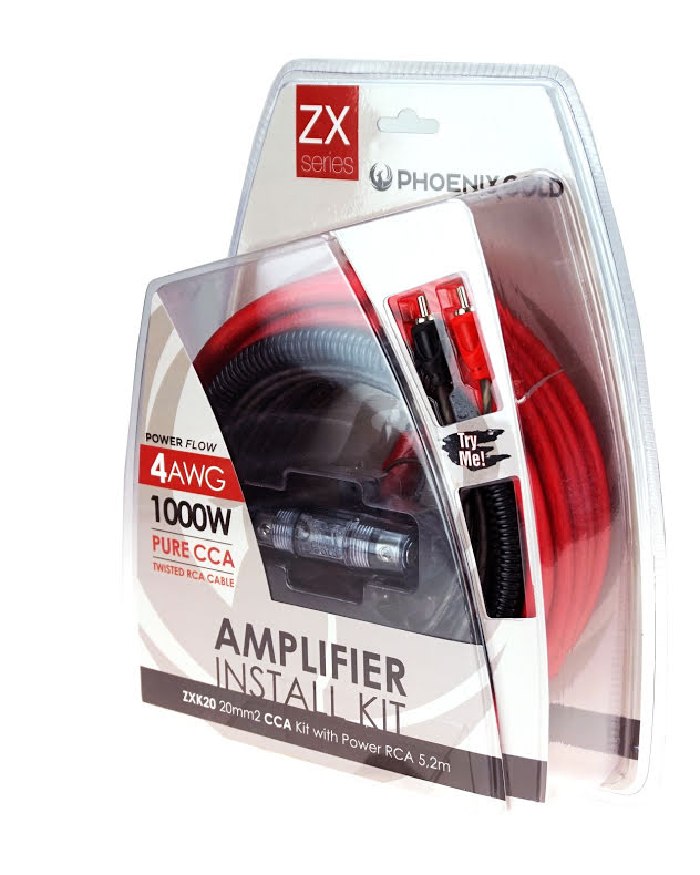 Phoenix Gold Kit de cables para amplificador de coche de 2 canales (20mm2)