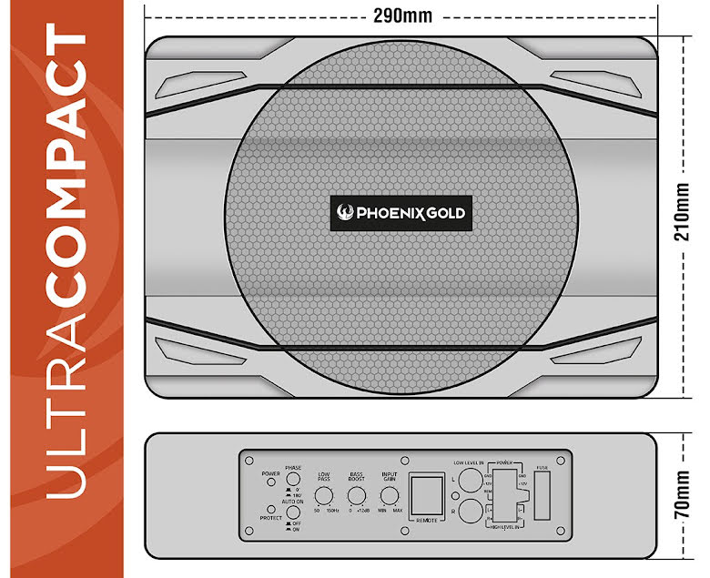 Phoenix Gold Z880 Subwoofer Activo (8")