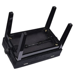 Banqueta de piano – Almacenamiento y altura ajustable (terciopelo negro)