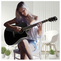V-TONE VEAG1 CE BK guitarras electroacústica 4/4 dreadnought cutaway negra