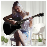 V-TONE VEAG1 CE BK guitarras electroacústica 4/4 dreadnought cutaway negra