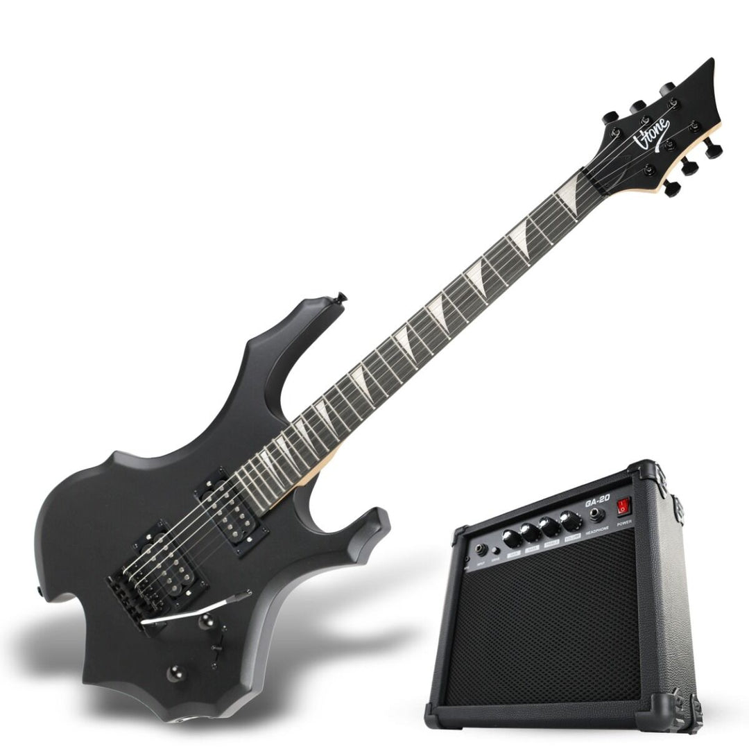 V-TONE EGS 39 MBK paquete de Guitarra eléctrica 4/4, negro