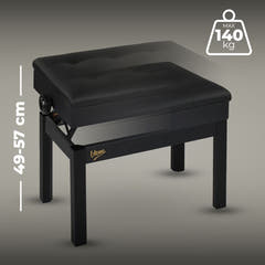 V-TONE PB2 BK Banqueta para piano – Ajustable 49–57 cm