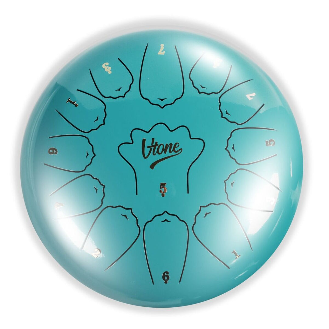 Tongue Drum 12" Cian incl. bolsa (13 tonos escala de C)