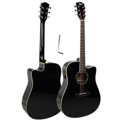 V-TONE VEAG1 CE BK guitarras electroacústica 4/4 dreadnought cutaway negra