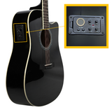 V-TONE VEAG1 CE BK guitarras electroacústica 4/4 dreadnought cutaway negra