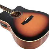 V-TONE VEAG1 CE VS guitarra electroacústica 4/4 dreadnought cutaway sunburst