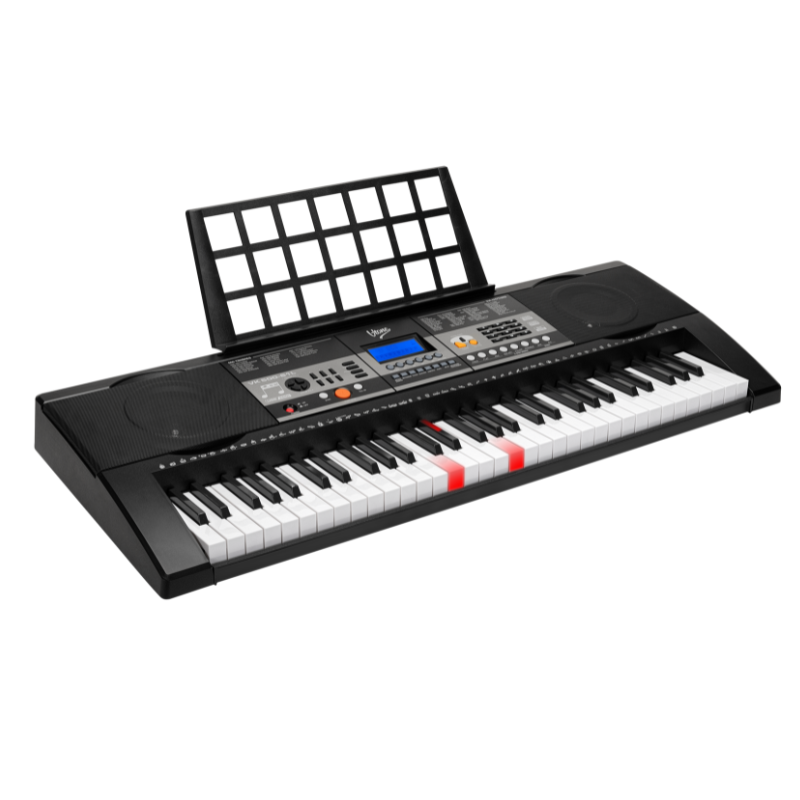 V-TONE VK-500 61L teclados – 61 teclas con función de aprendizaje LED para niños y principiantes