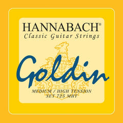 Cuerdas Hannabach para guitarra clásica Series 725 Medium/High Tension Goldin - set de agudas de 3 piezas (7258MHTC)