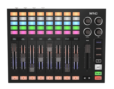 Wolfmix WING – Consola de iluminación DMX profesional y expansión W1