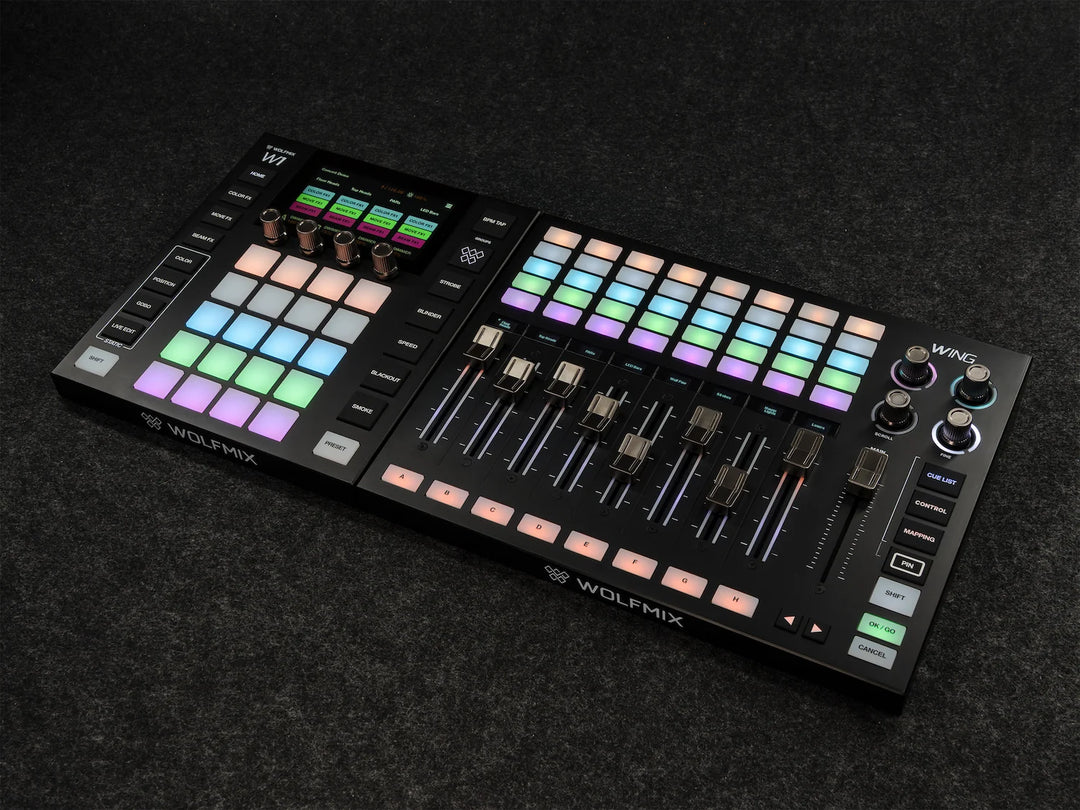 Wolfmix WING – Consola de iluminación DMX profesional y expansión W1